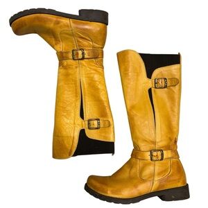 JAFA size 37 EUC near new ultra bright yellow!tan boots- beautiful brand MINT